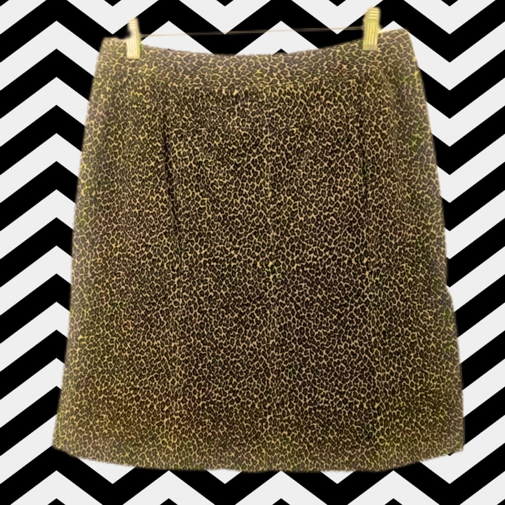 TALBOTS LEOPARD PRINT SKIRT, SIZE 12
